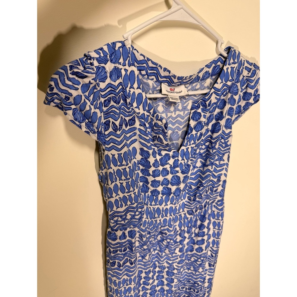 Vineyard Vines seashell dress women's medium rayon‎
